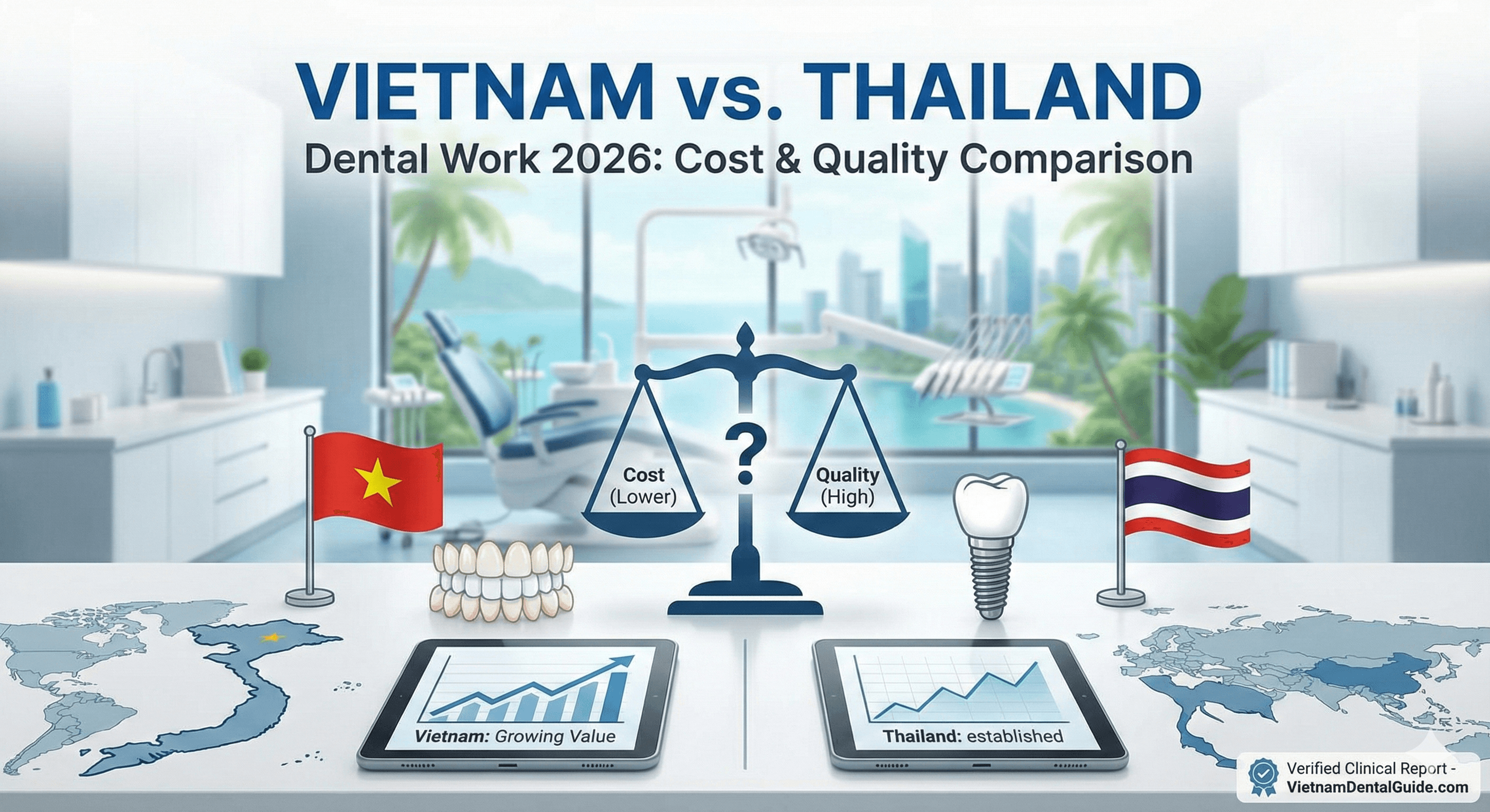Vietnam vs. Thailand for Dental Work: Which is Better in 2026? (Cost & Quality Comparison)